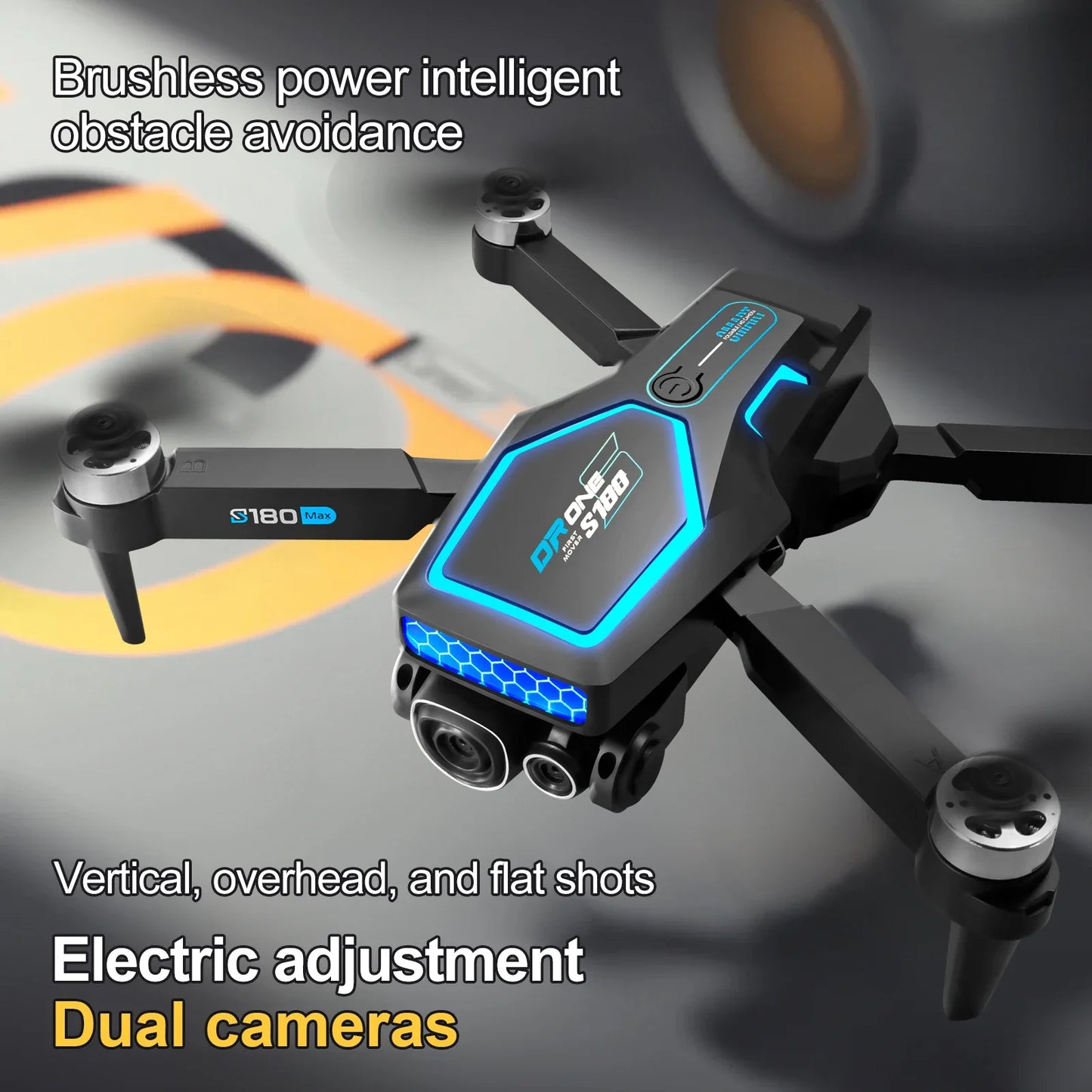 S180 Max Brushless Racing Drone with 4K Camera HD Obstacle Avoidance WIFI FPV Quadcopter  Optical Flow Positioning Helicopter