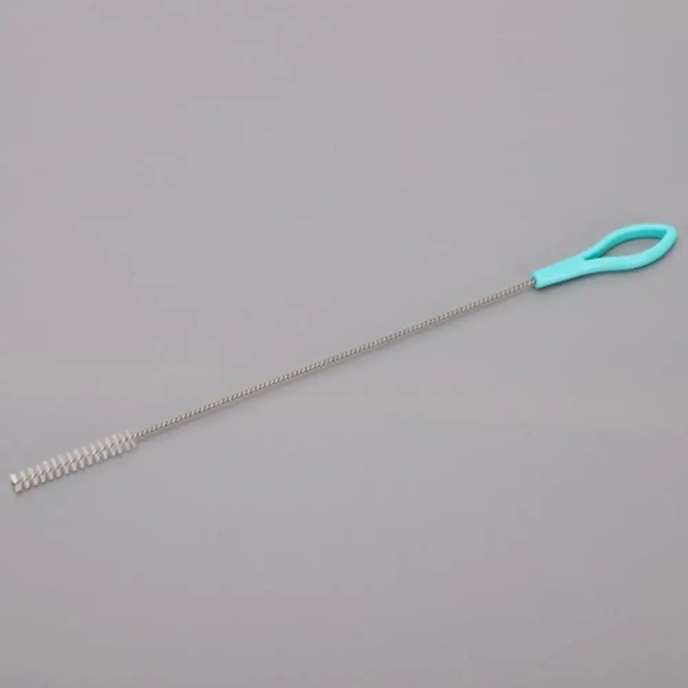 5PCS Nylon Bottle Cleaning Brush Baby Stainless Steel Long Handle Cleaning Brushes Soft Hair Straws Spiral Kitchen Cleaning Tool
