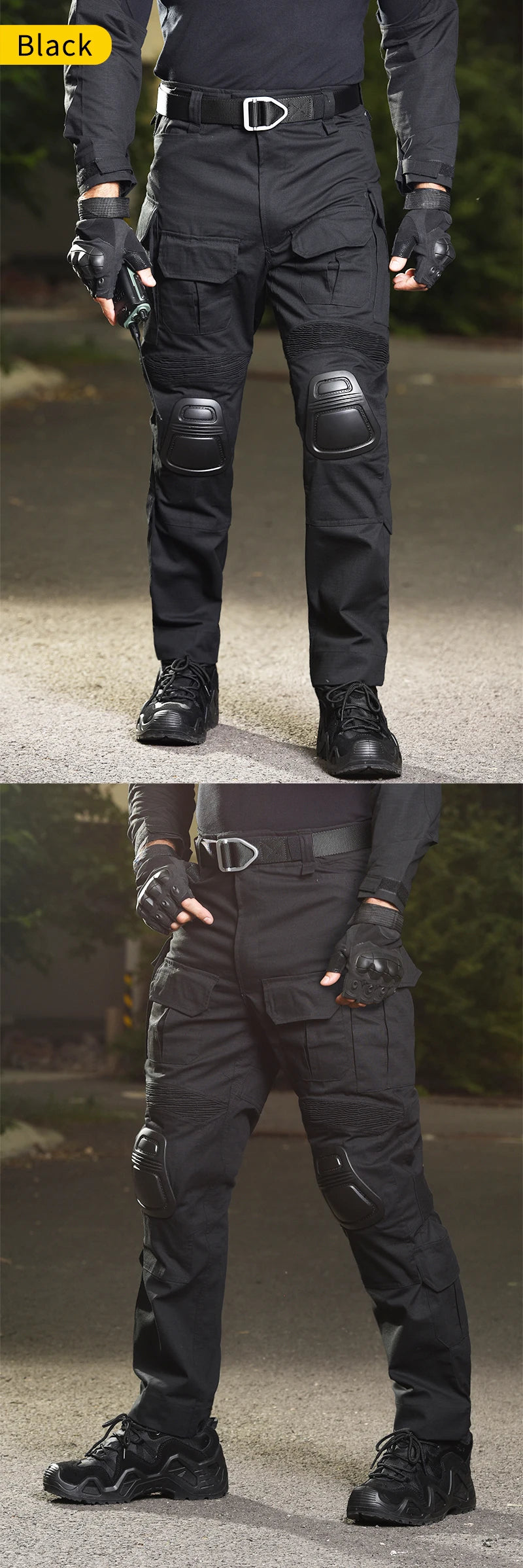 Outdoor Paintball Work Clothing Wear resistant Uniform Combat Shirts Cargo Pants Knee Pads Pants Windproof Suits