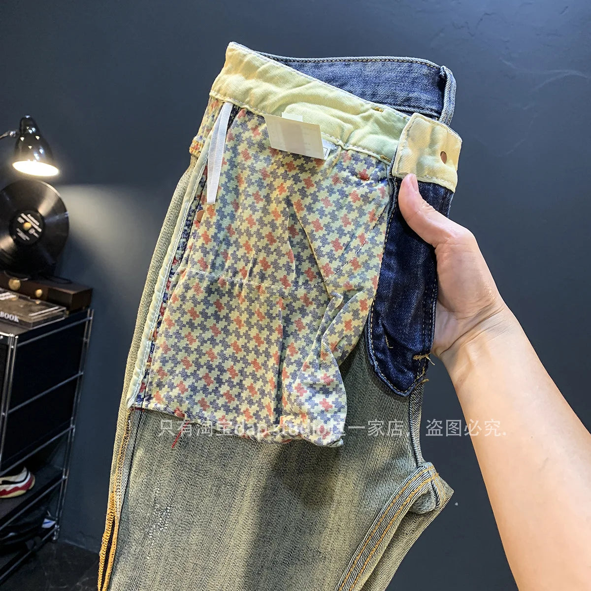 Light Luxury Jeans for Men 2024 Autumn Retro Distressed Casual Trousers Fashion Street Skinny Denim Pants