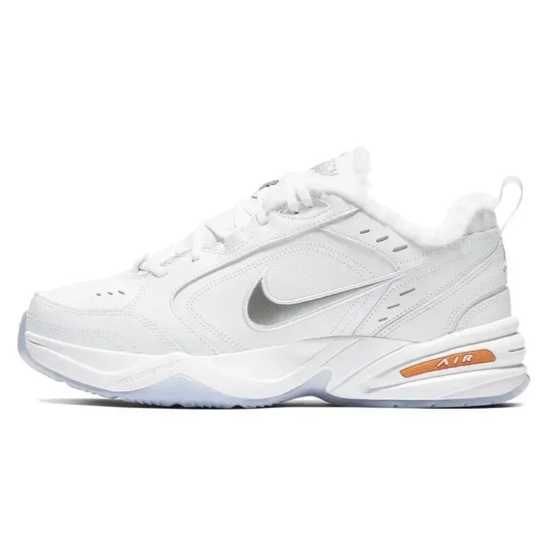 Nike Air Monarch IV White Navy Retro Versatile Casual Men Women Daddy Shoes Running Shoes Anti-Slip Hard-Wearing 415445-102