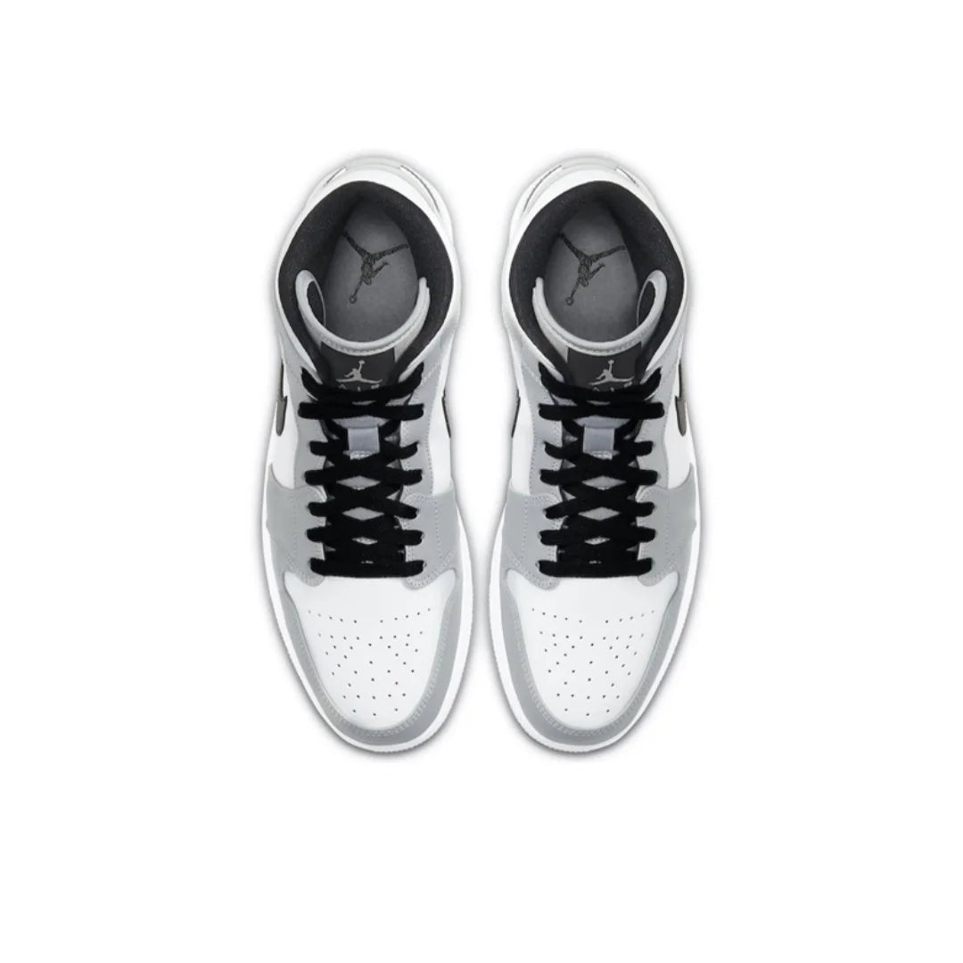 Nike Air Jordan 1 Mid "Light Smoke Grey"For Men's Retro Classic Basketball Sneakers Shoes 554724-092