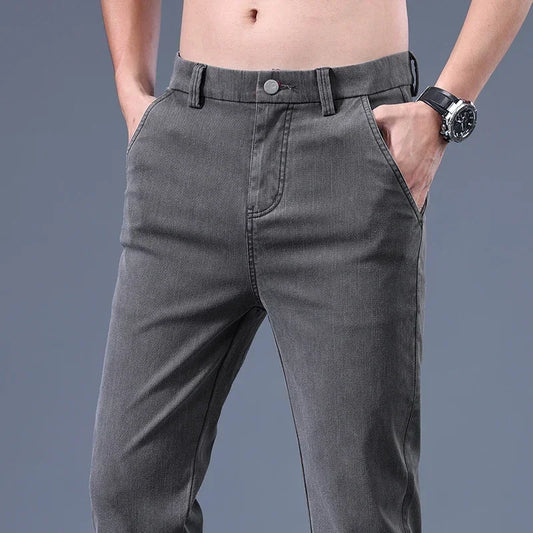 Men's Jeans 2023 New Spring And Autumn Casual Slim Trouser For Men High Quality Business Simple Slim Fit Men's Pant