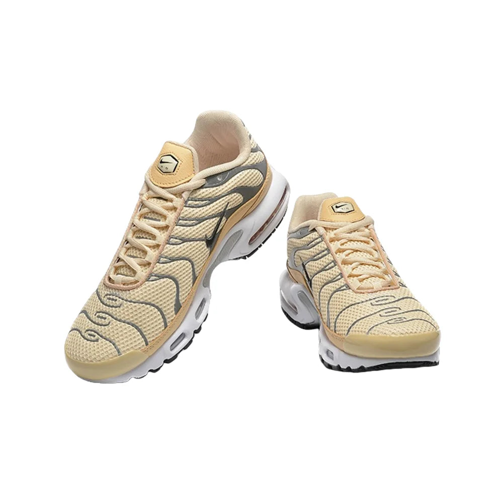 Nike Original Air Max Plus Tn Men Fashion Versatile Anti-slip Wear-resistant Fabric Sports Running Shoes Dark Beige FV8480-200