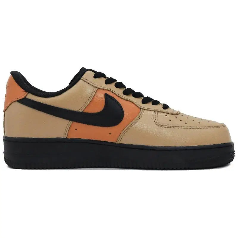 [Custom A letter from afar - Men's S-BOX]Nike Air Force 1 Low WUYA Low-Top Skateboard Shoes Men's Black Yellow