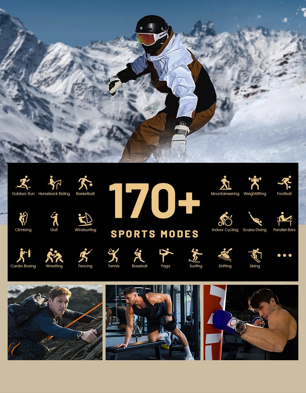 2024 Original KOSPET TANK T3 Ultra GPS Smartwatch For Men Women Waterproof Smart Watches Military Rugged Bluetooth Digital Watch