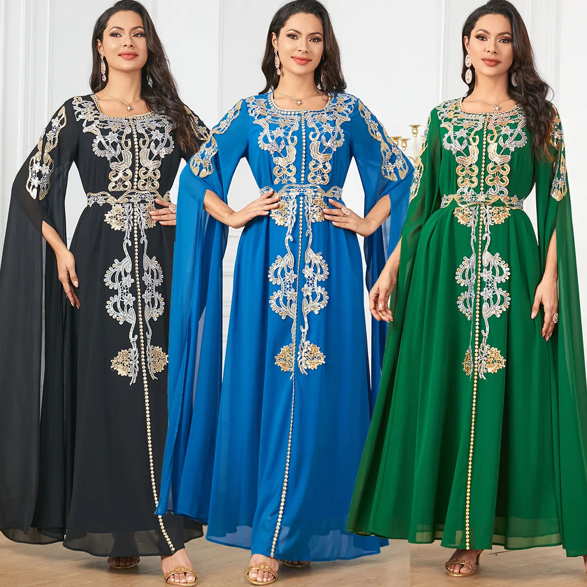2024 Abayas for Women Muslim Evening Party Maxi Dress Eid Djellaba Turkey Kaftan Islam Jalabiya Longue Vestidos Marocain Caftan