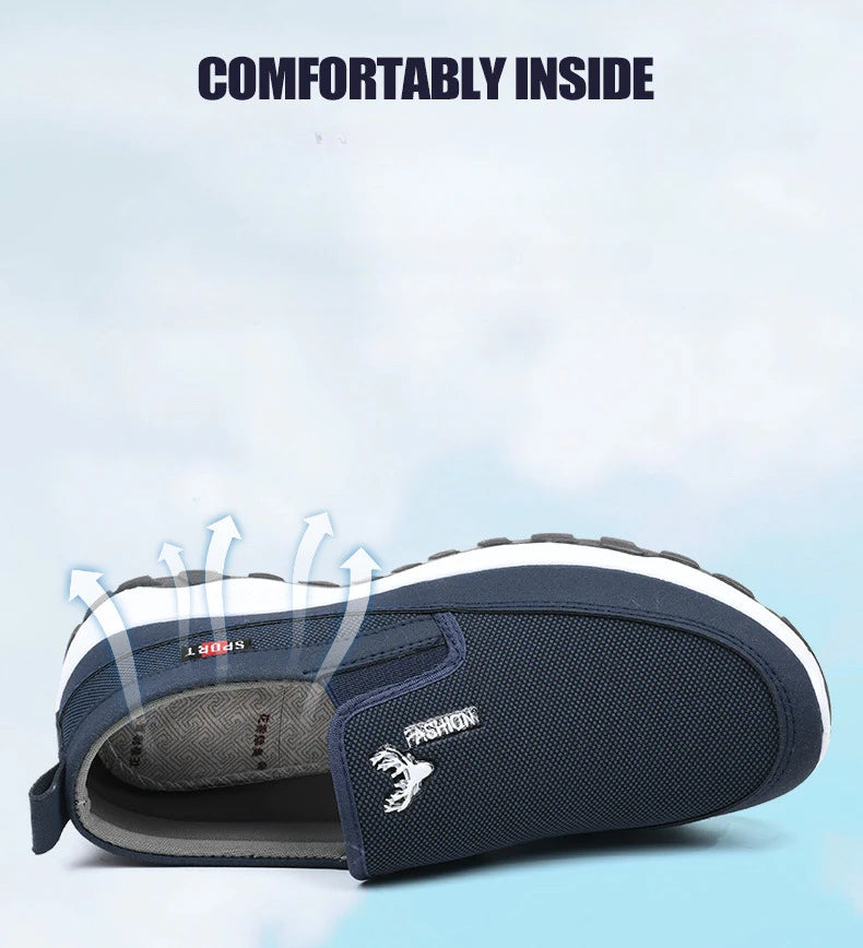 Men Running Hiking Sneakers Breathable Orthopedic Travel Plimsolls Slip On Comfortable for Outdoor Activity Hiking Walking