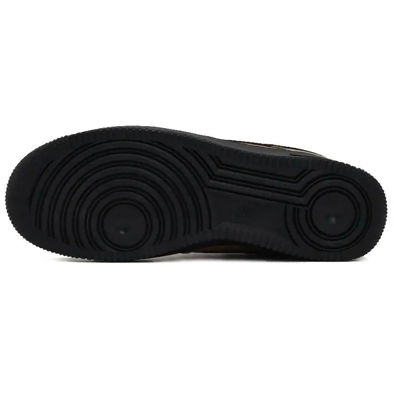 [Custom A letter from afar - Men's S-BOX]Nike Air Force 1 Low WUYA Low-Top Skateboard Shoes Men's Black Yellow
