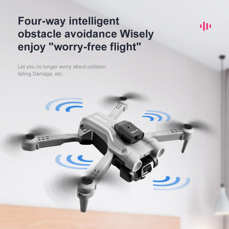 KBDFA K9 Drone 4K EIS Ultra HD Camera All-round Obstacle Avoidance Aerial Photography Mini Dron RC Toy for Kids Gift Vs Z908 Pro