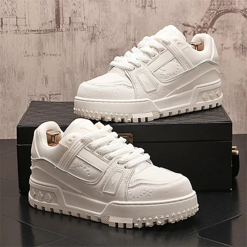 Designer Wedding Party Men Shoes Autumn Fashion Casual Sneakers Man Thick Bottom Walking Office Leisure Loafers Shoes for Men