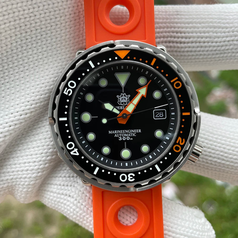 New Tuna Can Classic Watch For Men STEELDIVE SD1975C Super Luminous Ceramic Bezel 300M Waterproof NH35 Movement Dive Wristwatch