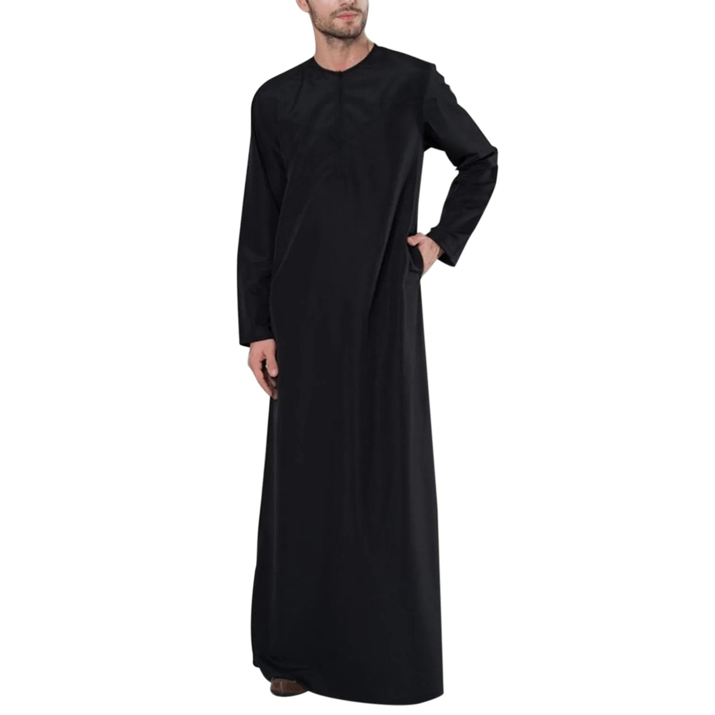 Fashion Muslim Clothing Thobe Jubba Mens Robe Long Sleeve Saudi Arab Thobe Kaftan Ropa Arabe Islamic Thobe Indian Dress Robe