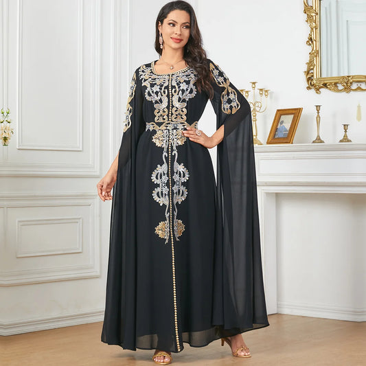 2024 Abayas for Women Muslim Evening Party Maxi Dress Eid Djellaba Turkey Kaftan Islam Jalabiya Longue Vestidos Marocain Caftan
