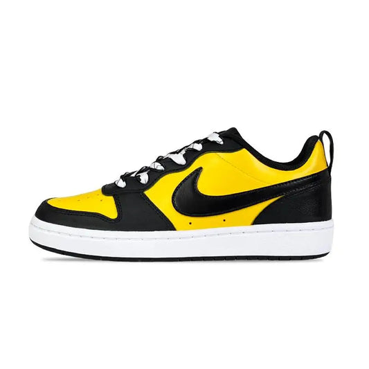 【Customize】Nike Court Borough Skateboarding Shoes Women's Low-top Yellow/black Sneakers shoes BQ5448-115