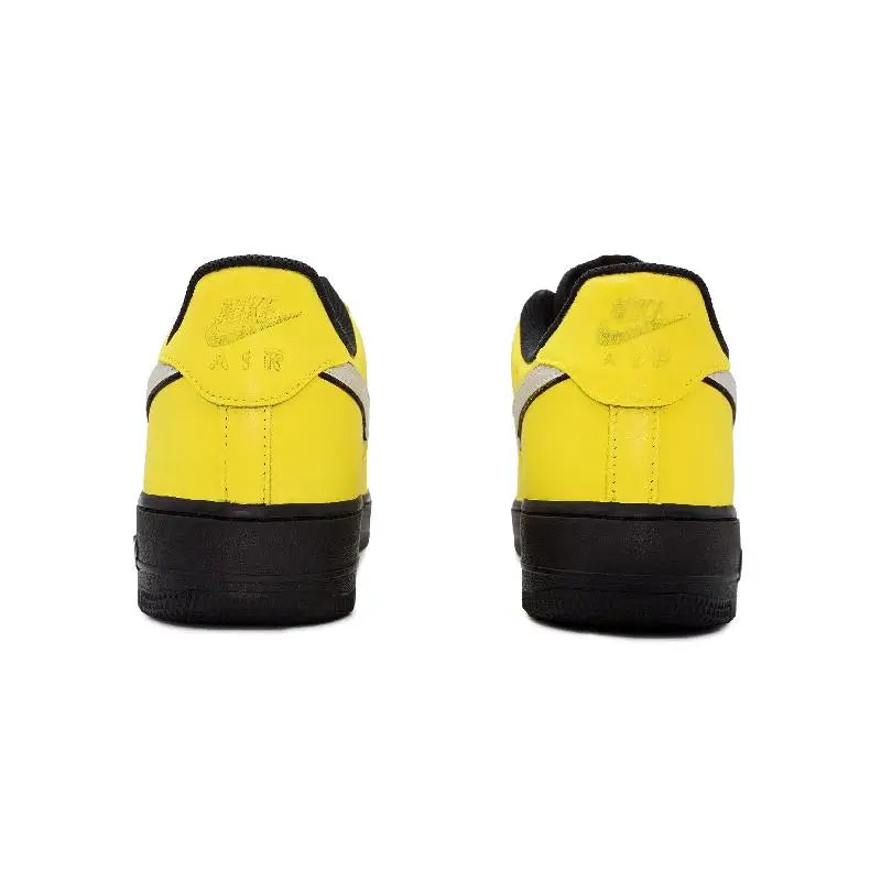[Custom Mustard yellow for men and women]Nike Air Force 1 Wear-Resistant Low-Top Skateboard Shoes Unisex Yellow Black