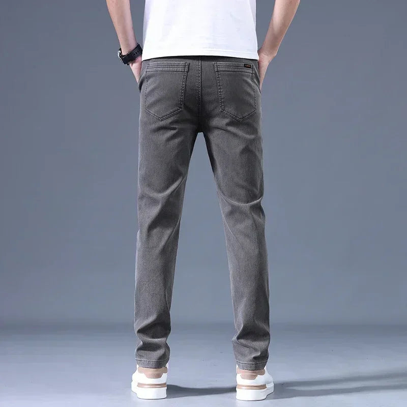 Men's Jeans 2023 New Spring And Autumn Casual Slim Trouser For Men High Quality Business Simple Slim Fit Men's Pant