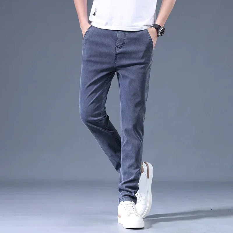 Men's Jeans 2023 New Spring And Autumn Casual Slim Trouser For Men High Quality Business Simple Slim Fit Men's Pant