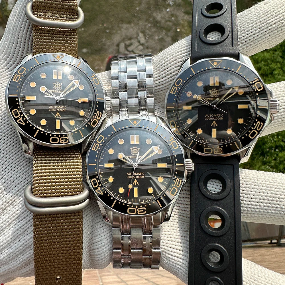 STEELDIVE SD1957 Best Seller 42MM Ceramic Bezel 300M Waterproof Super Luminou Sapphire Glass NH35 Automatic Men Dive Watch Reloj