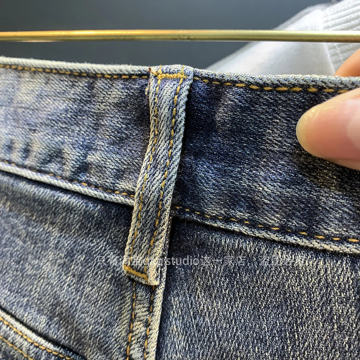 Light Luxury Jeans for Men 2024 Autumn Retro Distressed Casual Trousers Fashion Street Skinny Denim Pants