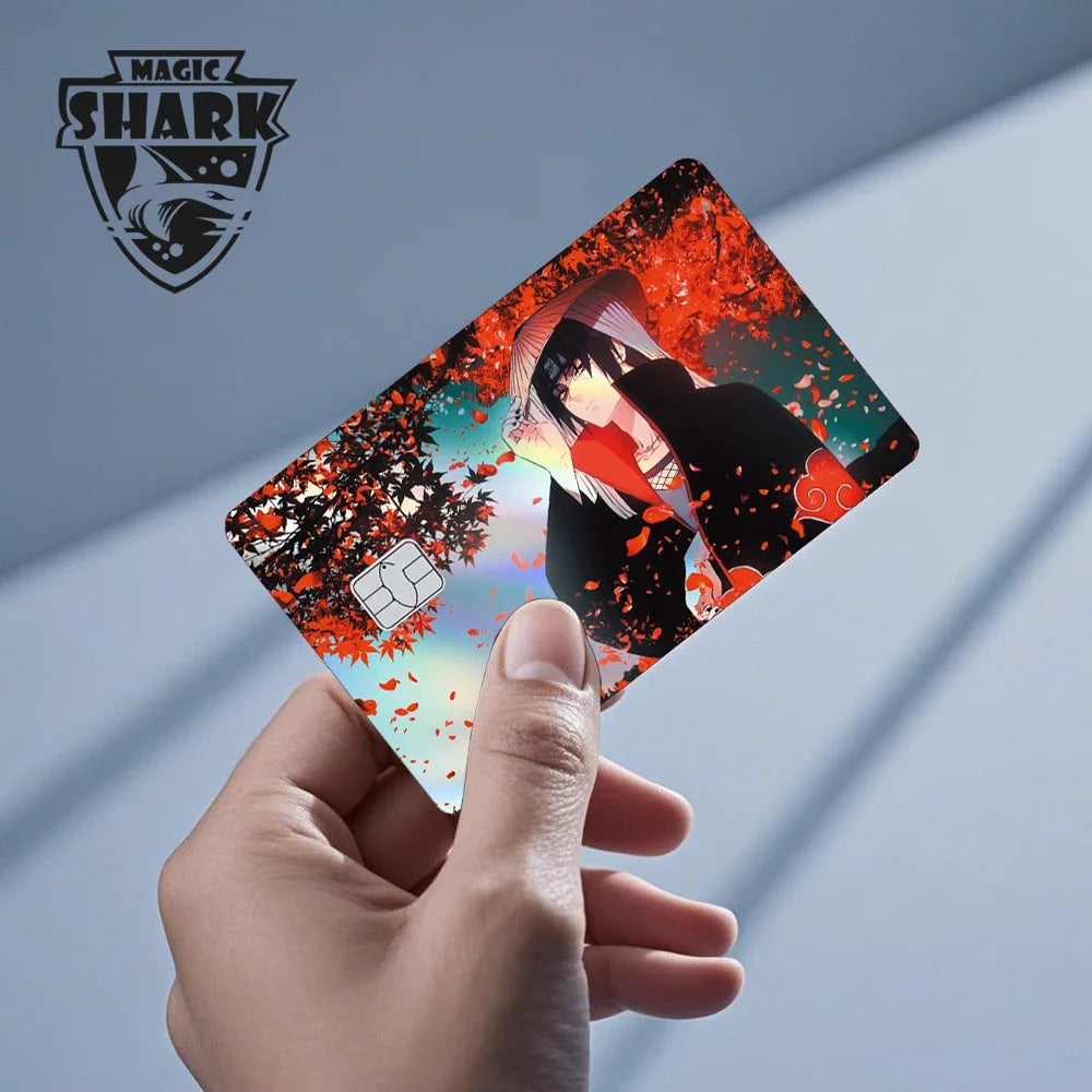 2025 New Arrival Narutos Payne Anime Holographic Laser Sticker Shinny Film Skin Cover for Debit Credit Card