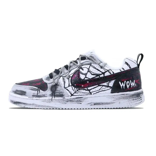 【Customize】Nike Court Borough Skateboarding Shoes Men Low-top Black Pink Sneakers shoes 838937-111
