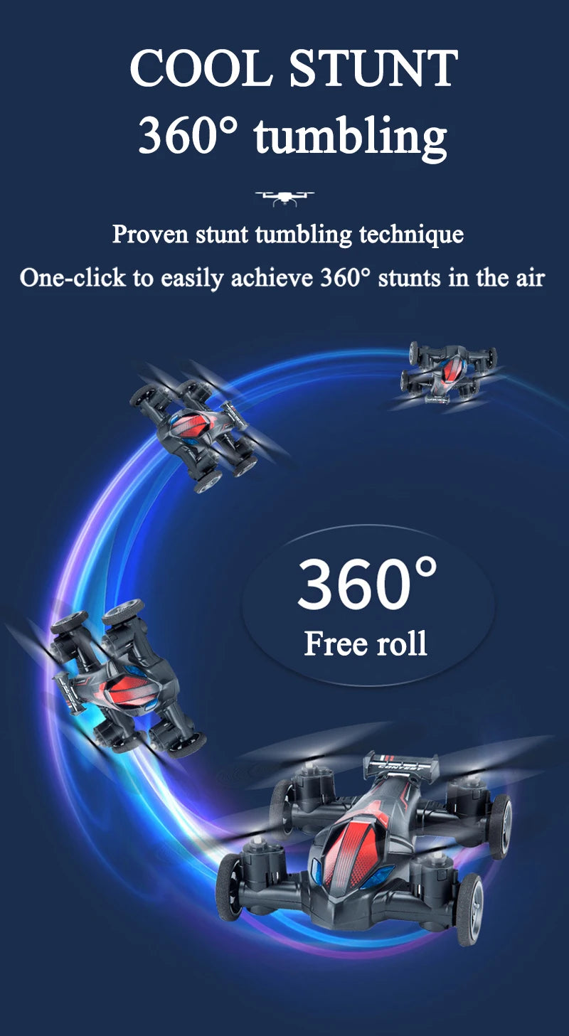 JJRC 2in1 Mini Drone Air-Ground Flying Car 2.4G Dual Mode Racing Professional RC Car Quadcopter Drone Children Off-road Toy Dron