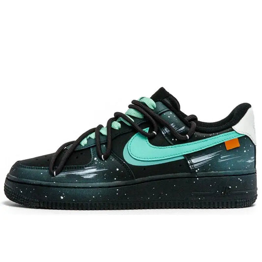 [Custom Men's Star Trek]Nike Air Force 1 Low Low-Top Skateboard Shoes Women's Black White