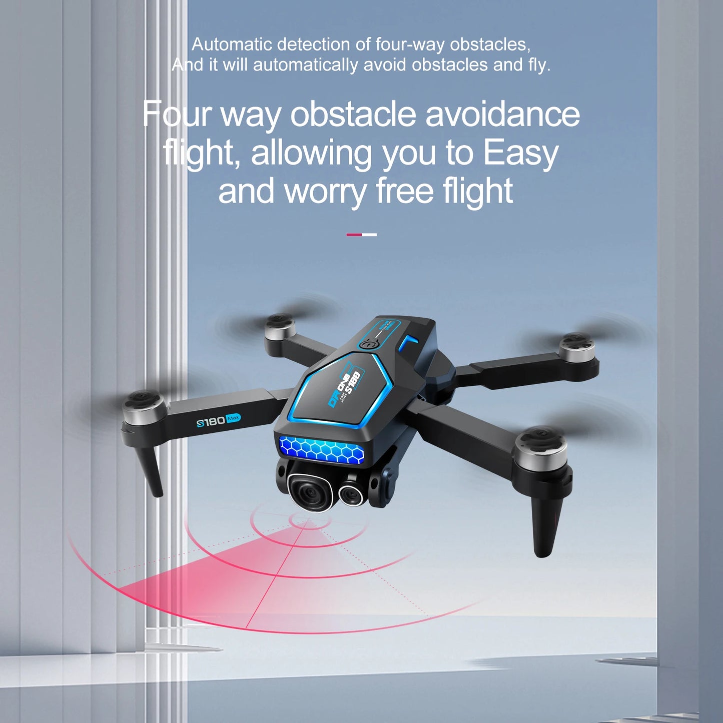S180 Max Brushless Racing Drone with 4K Camera HD Obstacle Avoidance WIFI FPV Quadcopter  Optical Flow Positioning Helicopter
