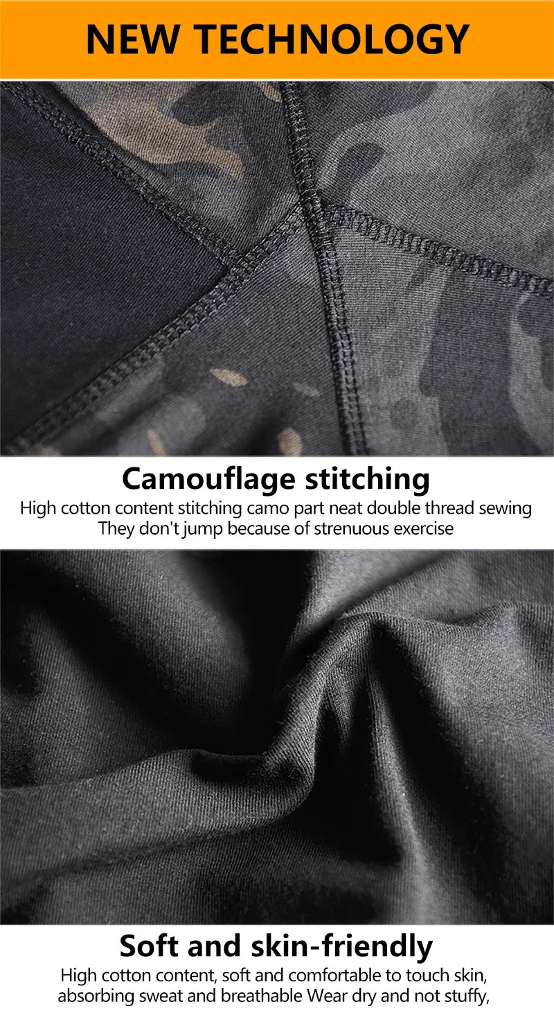 Outdoor Men T-Shirts Tactical Shirt 1/4 Zipper Short Camo TrainingTee Combat Shirts Paintball Hunting Clothing Wear-resistant