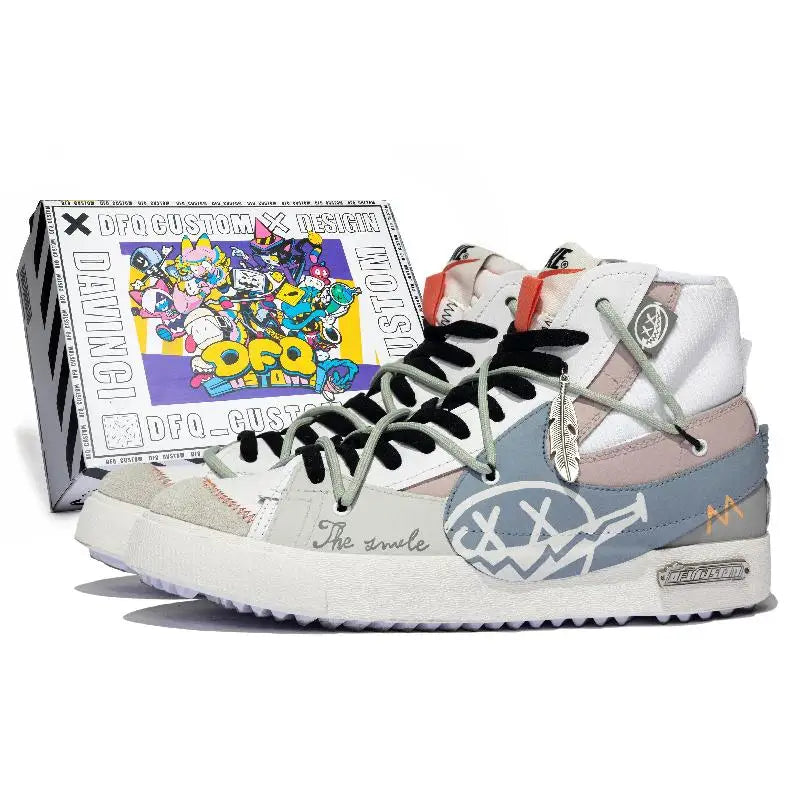 【Customize】Nike Blazer Skateboarding Shoes Unisex Sneakers shoes DD3111-100